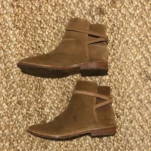 Joie brown suede ankle booties